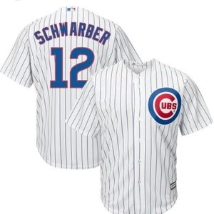 Kyle Schwarber#12 CHICAGO CUBS Pin Stripe Jersey Sz Sm 8